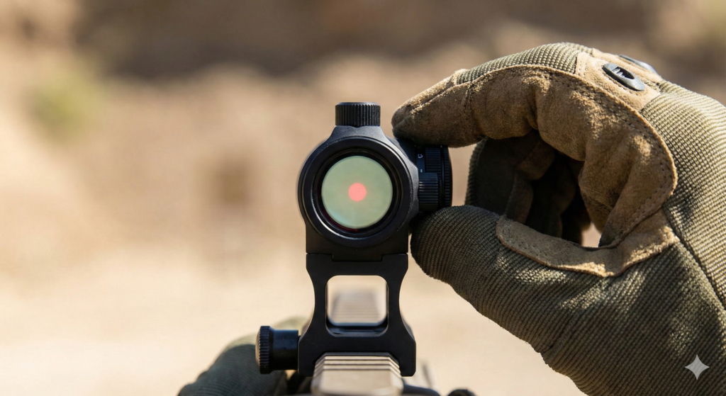 Evaluating Brightness Settings with Tactical Gloves