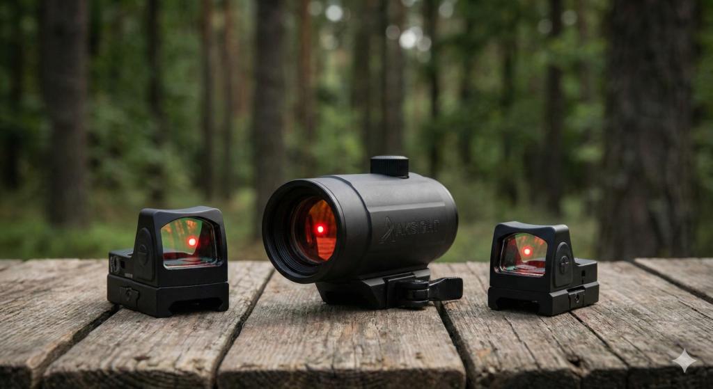 Red Dot Sight Varieties Open Emitter, Closed-Tube (AKSIGHT)